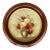 Vintage 1940s After Maurice Décamps Floral Still Life Lithograph in Round Wood Frame For Sale