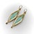 14k Gold Turquoise and Rose Cut Diamond Dangle Earrings, Pair For Sale In Los Angeles - Image 6 of 9