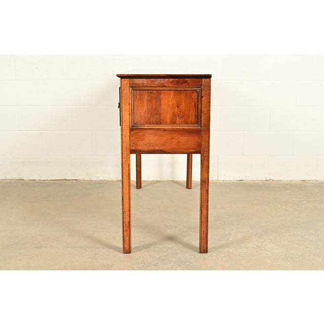 Baker Furniture Style Georgian Carved English Yew Wood Sideboard Credenza For Sale - Image 11 of 13