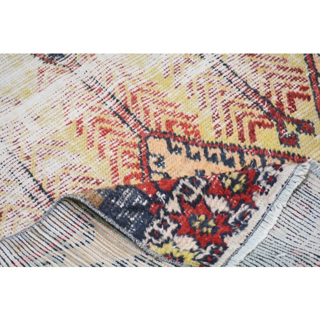 Turkish Vintage Turkish Anatolian Hand Knotted Wool Rug, 3X12'4 For Sale - Image 3 of 3