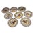 1990s Henriot Quimper Ceramic Plates With French Artisan Pottery Markings - Set of 8 For Sale