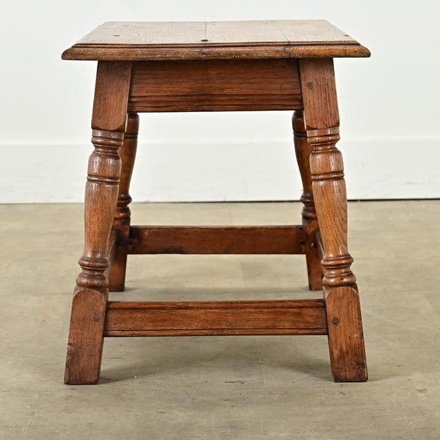 English Solid Oak Low Table / Stool | Chairish