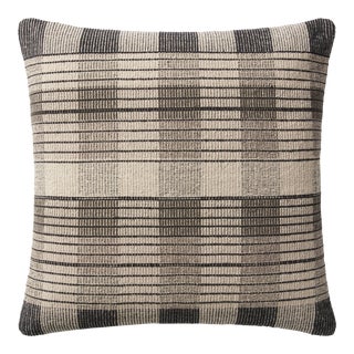 Amber Lewis x Loloi Blythe Ivory / Black 22" x 22" Cover Only Pillow For Sale