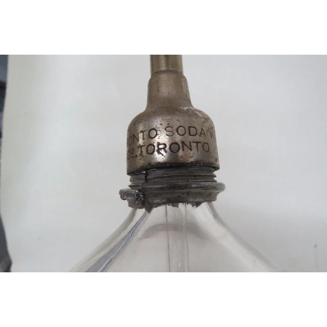 Metal The Toronto Soda Water Seltzer Clear Glass For Sale - Image 7 of 11
