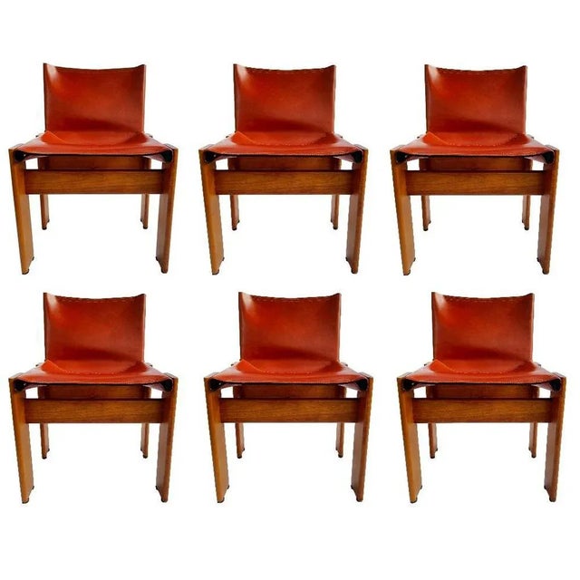 Monk Chairs by Afra & Tobia Scarpa for Molteni, Italy, 1974, Set of 6 For Sale - Image 12 of 12
