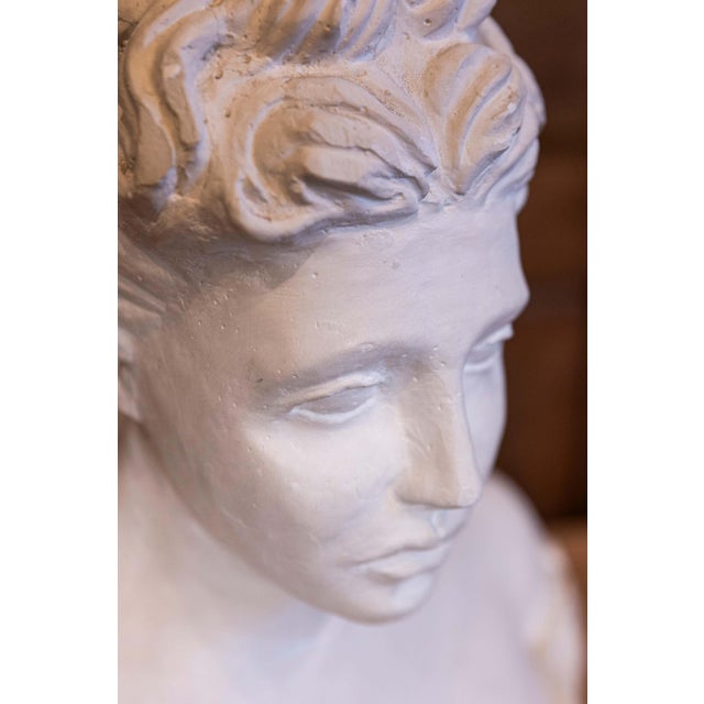 Italian Bust of a Woman Wearing a Creased Dress with Fibula, 20th Century For Sale In Atlanta - Image 6 of 10