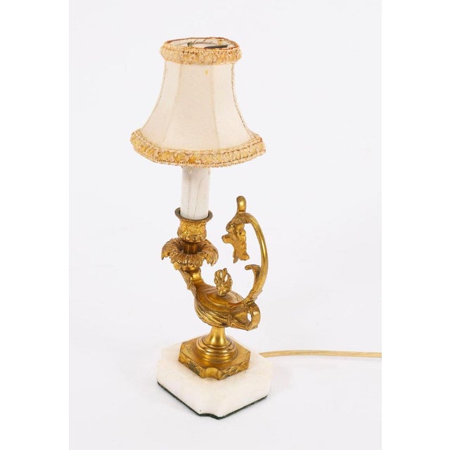 Gold Antique 20th Century Classical Ormolu Aladdin Table Lamp For Sale - Image 8 of 16