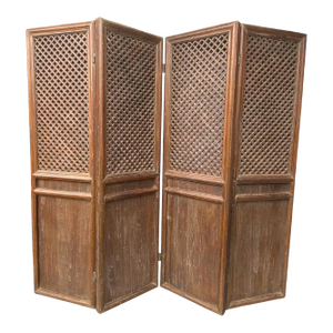 Qing Dynasty Chinese 4-Panel Screen, Circa 1850