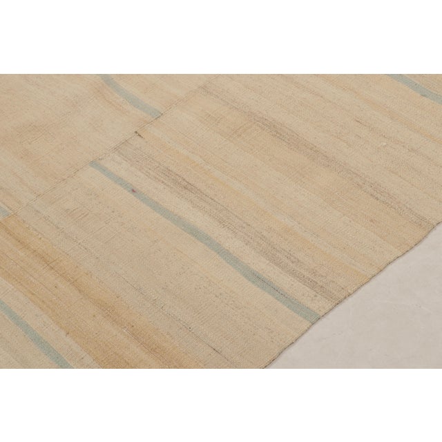 1950s 1950s Vintage Paneled Persian Kilim in Beige-Brown and Blue Tones by Rug & Kilim For Sale - Image 5 of 8