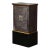 19th Century French Iron Combination Safe on Painted Wood Stand For Sale