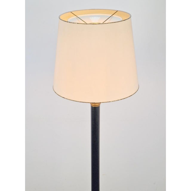 Vintage Neoclassic Green Leather Floor Lamp, 1930s For Sale - Image 3 of 18