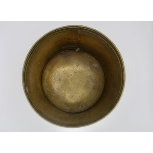 Metal Mid Century English Brass Pineapple Planter For Sale - Image 7 of 12