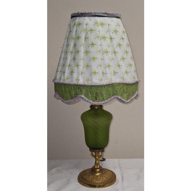 Vintage Table Lamp with Figurative Bronze Base by Lamplove, 1920s, in Very Good conditions. Designed 1920 to 1949 European...