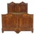 19th Century Neoclassical Solid Blond Walnut and Walnut Veneer Double Bed from Bassano Manufactures For Sale - Image 3 of 18