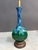 Royal Haeger Pottery Company from 1950s & 60s. Unique looking teadrop shape drip glaze ceramic table lamp in vibrant blue...