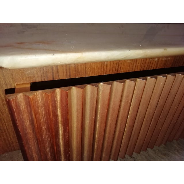 Marble and Wood Wall Console Table by Osvaldo Borsani, Italy, 1950s For Sale - Image 15 of 17