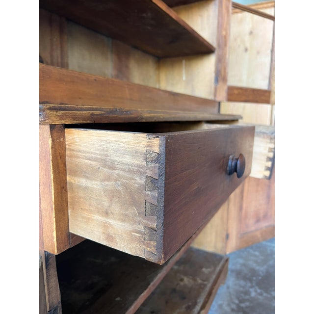 Antique Primitive Pine Hutch For Sale - Image 10 of 10