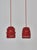 Ceramic Danish Modern Red Ceramics Pendants attributed to Jette Hellerøe for Axella Studio, 1970s, Set of 2 For Sale - Image 7 of 15