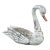 Wooden Swan Carved and Painted Decoy Sculpture For Sale