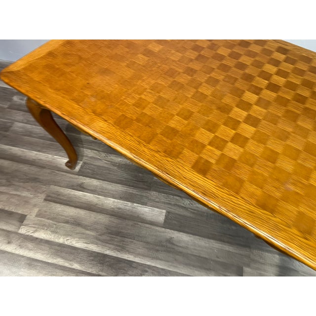 Wood 1960s Mid Century Belgian Light Oak Table and 6 Chair Set - Set of 7 For Sale - Image 7 of 12