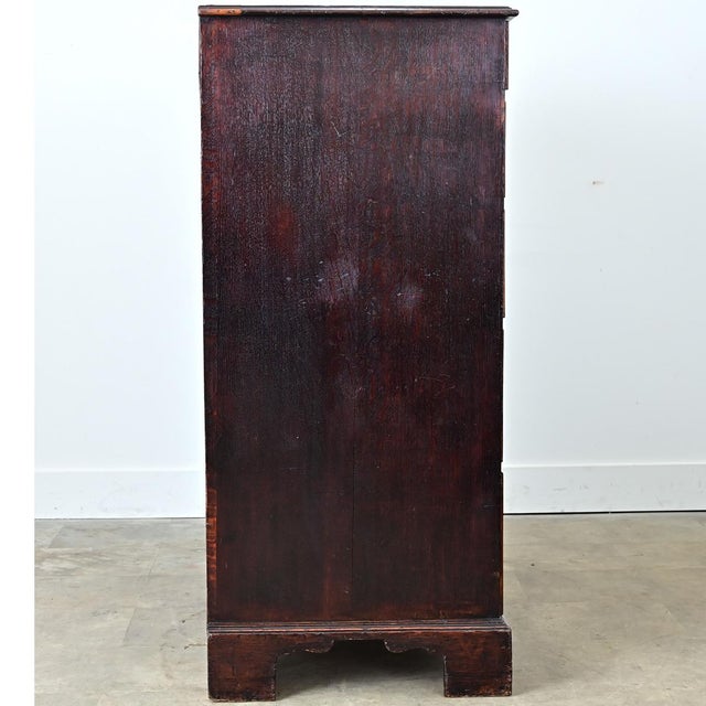 English 19th Century Solid Oak Chest of Drawers For Sale - Image 9 of 12