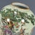 Celadon Vintage Chinese Celadon Famille Rose "Crane & Pine" Jar With Marchant London Label For Sale - Image 8 of 9