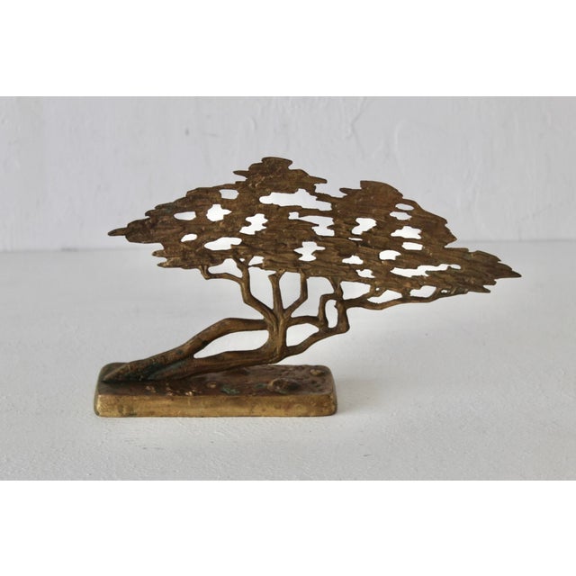 Bijan Style Brass Bonsai Tree Tabletop Sculpture Vintage Mid-Century For Sale - Image 12 of 17