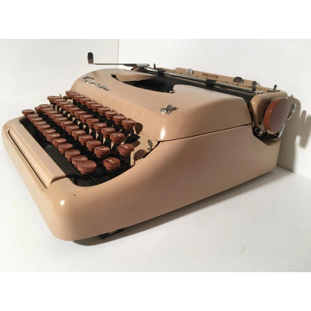 Sears, Roebuck & Compnay Vintage Tower Tabulator Typewriter with Case & Key For Sale - Image 4 of 13