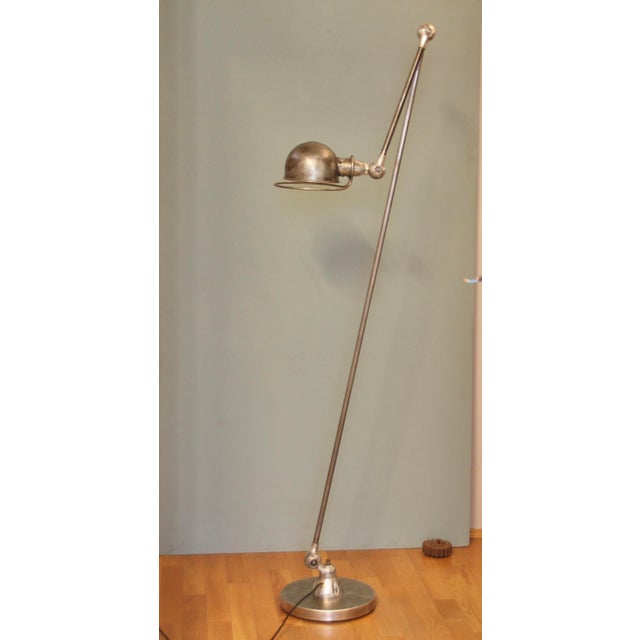 Industrial 2-Arm Floor Lamp by Jean-Louis Domecq for Jieldé, 1950s For Sale - Image 10 of 15
