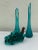 1950s 1950s Vase: Vintage Mid-Century Turquoise Art Glass Vase For Sale - Image 5 of 5