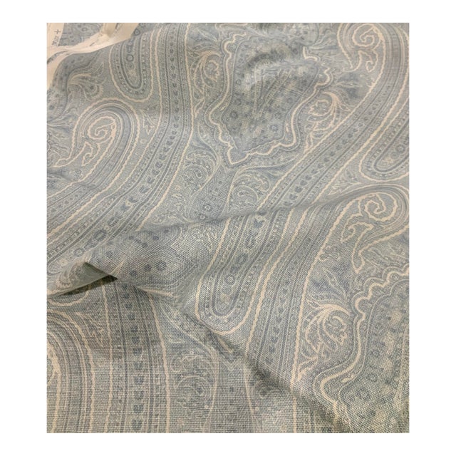 Ralph Lauren Paisley Linen Fabric – 5.5 Yds X 54” - Priced Under $96 Per Yd! Traditional, Grandmillennial, Coastal, & Cottagecore Interiors- See Pics! For Sale