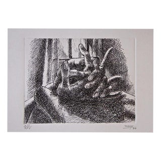 Mayo, Hands, Il tempo che passa, Etching, 1977 For Sale