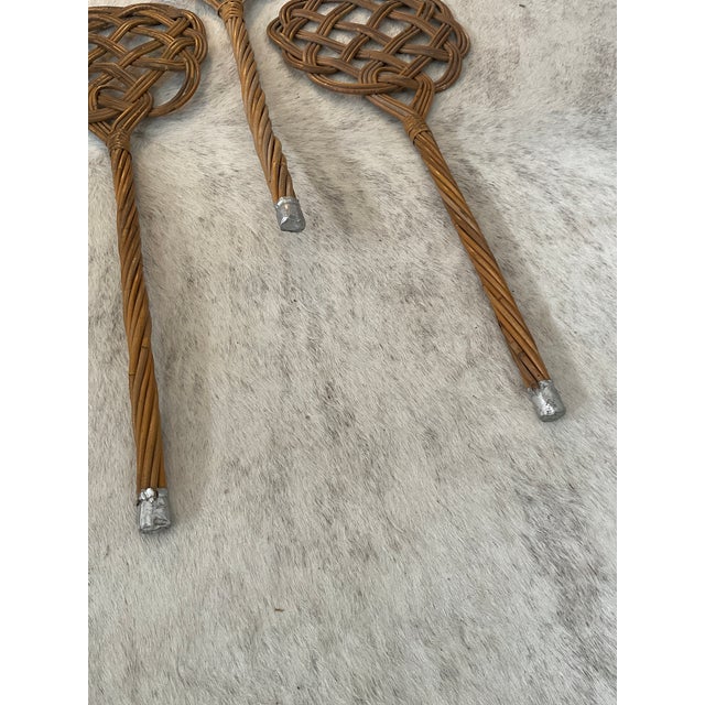 Vintage Rattan Woven Rug Beater, Lot of 3 For Sale - Image 9 of 12