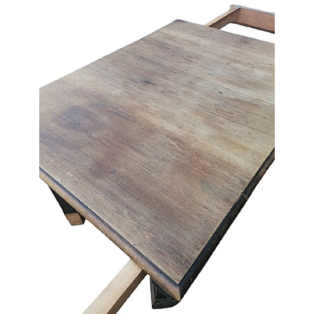 Wood Extendable Table in Wood, 1890s For Sale - Image 7 of 9