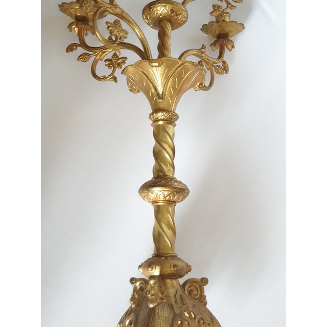 Antique Bronze Candelabra, 1800s, Set of 2 For Sale - Image 10 of 13