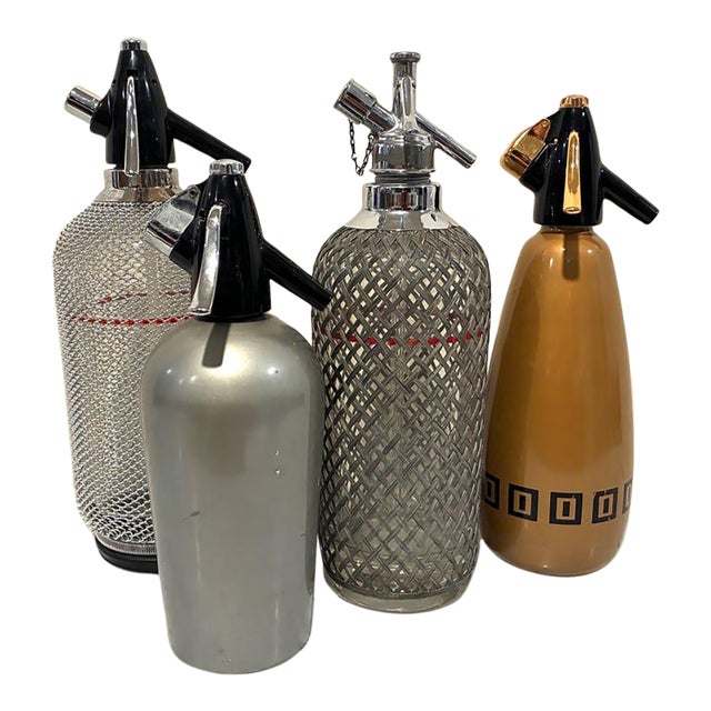 Collection of 4 Mid Century Modern Vintage Seltzer Spritzers For Sale