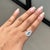 14k White Gold Double Halo Diamond Paraiba Tourmaline 1Carat Engagement Ring Size 5.5 For Sale - Image 9 of 18