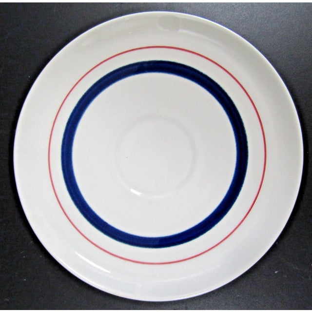 1950s Mid-Century Modern Rörstrand Sweden Pomona Picknick Two Cups and Saucers Design by Marianne Westman - 4pcs For Sale - Image 4 of 12