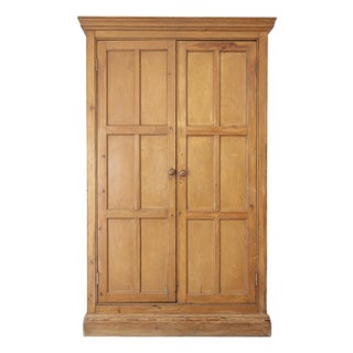 Antique English Honey Pine Linen Cabinet - Circa 1890 For Sale