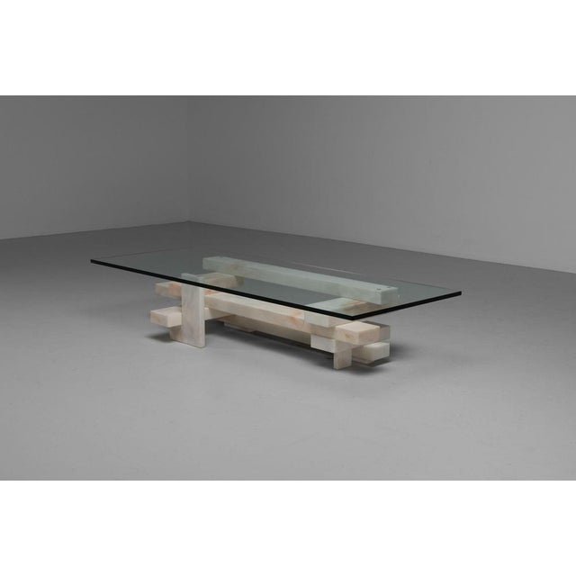 Gray Marble Coffee Table by Willy Ballez, Belgium, 1979 For Sale - Image 8 of 18