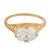 Contemporary Vintage Gia 2.08 Carat Old Mine Cut Diamond East-West 14k Yellow Gold Ring, Size 6 For Sale - Image 3 of 7