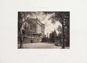 Le Bout de la Treille - Original Lithograph by Antonio Fontanesi - 1850 ca. 1854