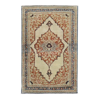 Fancy Fine Quality 19th Century Tabriz Mat Rug - 1'8" x 2'9" For Sale
