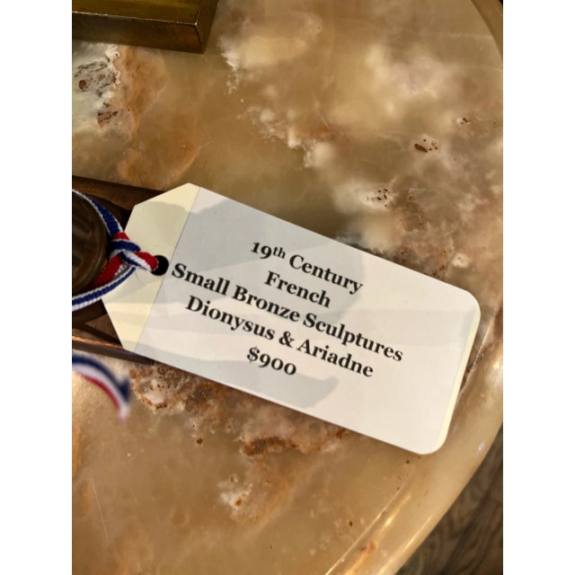 19th Century 19th Century French Small Bronze Sculptures Dionysus & Ariadne - Set of 2 For Sale - Image 5 of 5