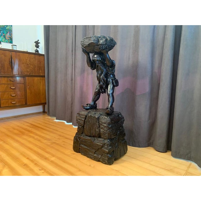 Swiss Artist, Black Forest Gnome or Dwarf, Late 19th Century, Limewood For Sale - Image 9 of 18