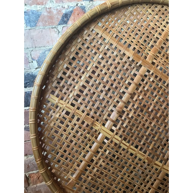 Extra Large Vintage Woven Rattan Tobacco Basket Chairish
