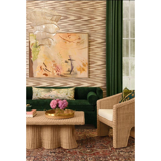 Kenneth Ludwig Chicago Cambry Rattan Light Fixture For Sale - Image 4 of 6