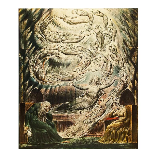 1956 After William Blake "The Dream of Queen Katharine", Vintage Full-Color Print For Sale