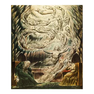 1956 After William Blake "The Dream of Queen Katharine", Vintage Full-Color Print