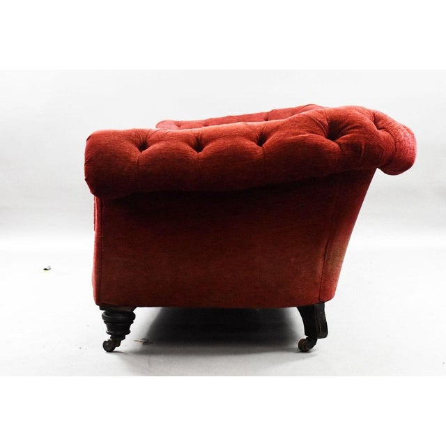Victorian Style Deep Buttoned Chesterfield Sofa, 1980 For Sale - Image 9 of 10